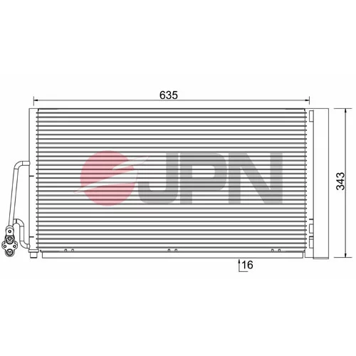 Kondenzátor klimatizácie JPN 60C9087-JPN