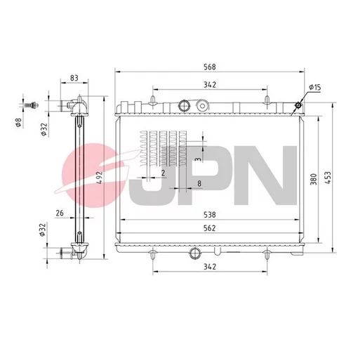 Chladič motora JPN 60C9042-JPN - obr. 1