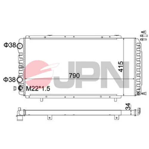 Chladič motora JPN 60C9012-JPN - obr. 1