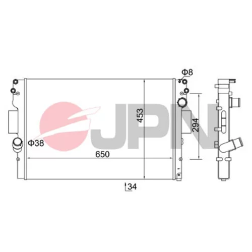 Chladič motora JPN 60C9022-JPN - obr. 1