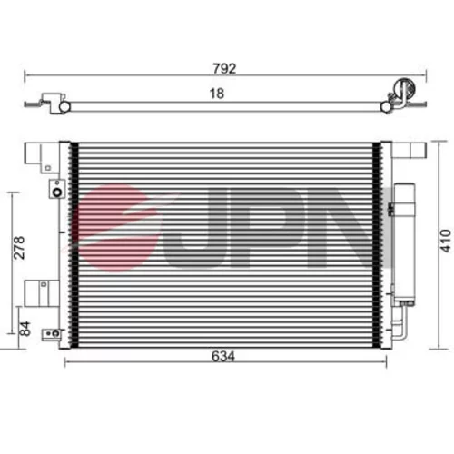 Kondenzátor klimatizácie JPN 60C9091-JPN