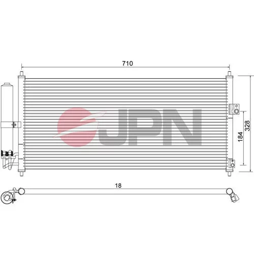 Kondenzátor klimatizácie JPN 60C9109-JPN