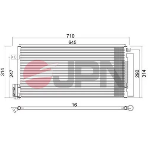 Kondenzátor klimatizácie JPN 60C9113-JPN