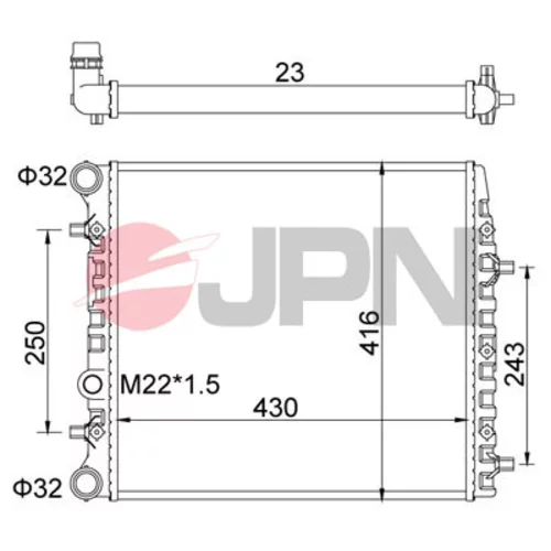 Chladič motora JPN 60C9057-JPN