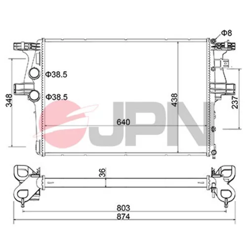 Chladič motora JPN 60C9024-JPN - obr. 1