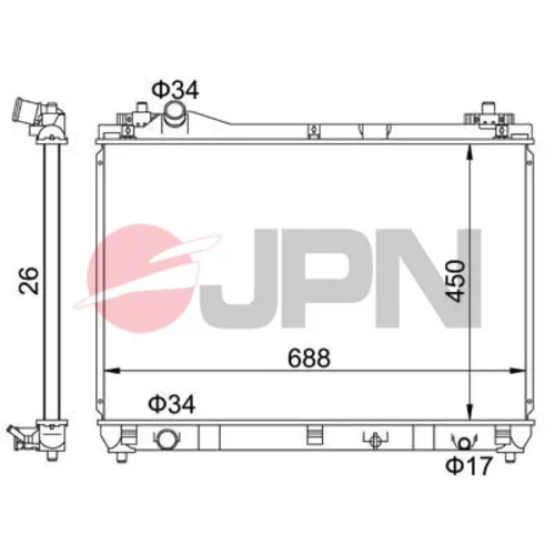 Chladič motora JPN 60C9049-JPN