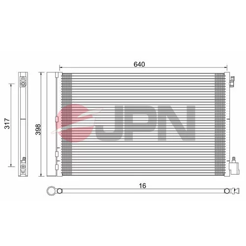 Kondenzátor klimatizácie JPN 60C9120-JPN