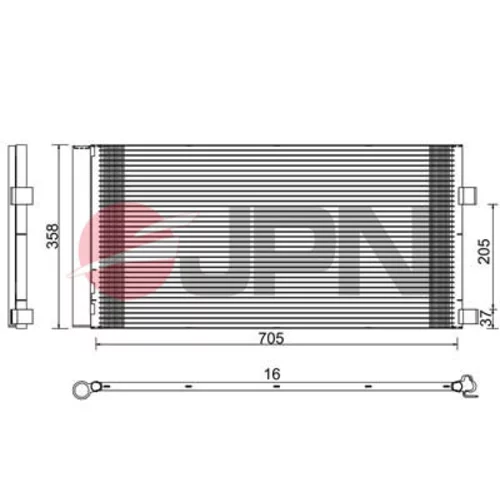 Kondenzátor klimatizácie JPN 60C9126-JPN