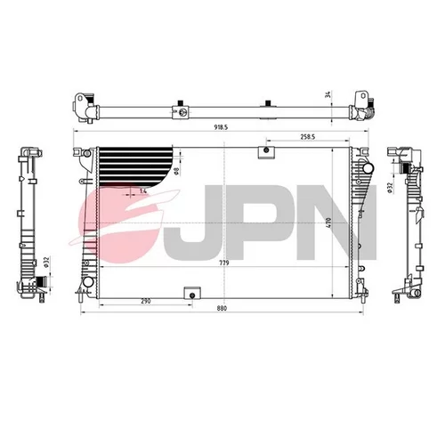 Chladič motora JPN 60C9046-JPN