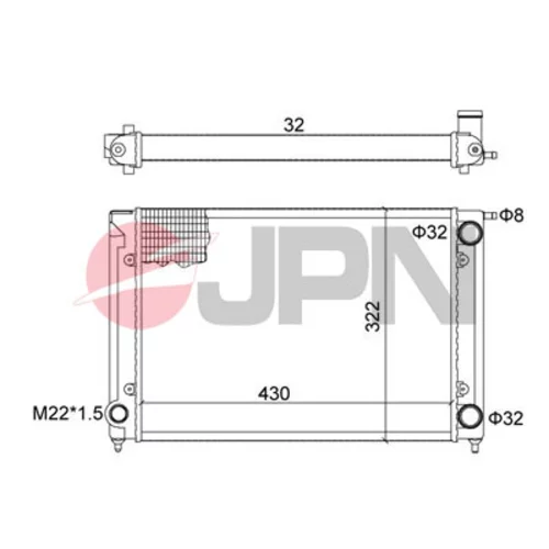 Chladič motora JPN 60C9055-JPN - obr. 1