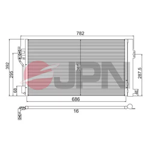 Kondenzátor klimatizácie JPN 60C9104-JPN