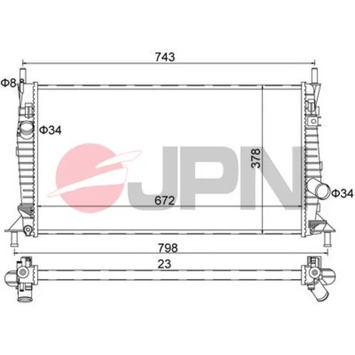 Chladič motora JPN 60C9071-JPN