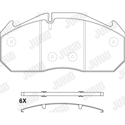 Sada brzdových platničiek kotúčovej brzdy JURID 2905305390