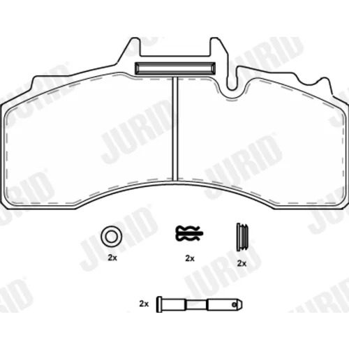 Sada brzdových platničiek kotúčovej brzdy JURID 2922709560 - obr. 1