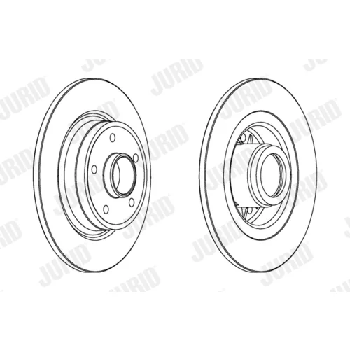 Brzdový kotúč JURID 562184JC-1 - obr. 1