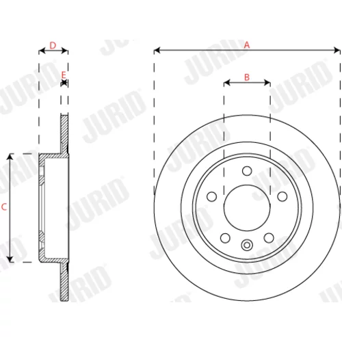 Brzdový kotúč JURID 563311JC - obr. 1