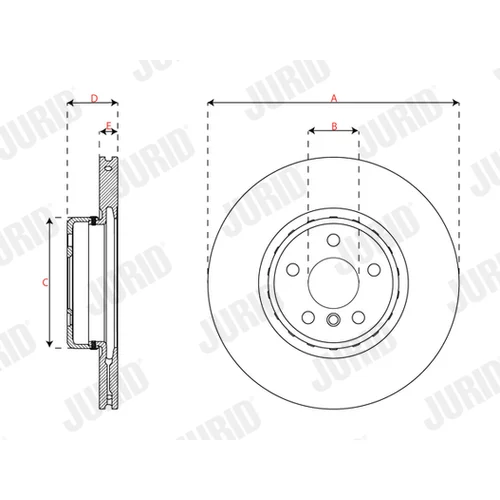 Brzdový kotúč JURID 563693JVC-1 - obr. 2