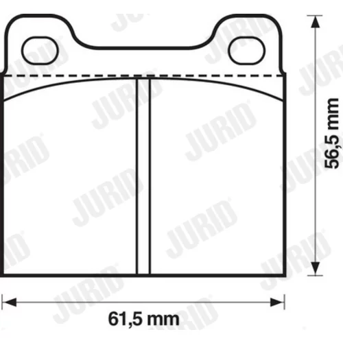 Sada brzdových platničiek kotúčovej brzdy JURID 571279J - obr. 2