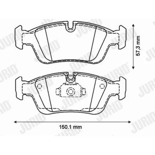 Sada brzdových platničiek kotúčovej brzdy JURID 571959JC - obr. 2