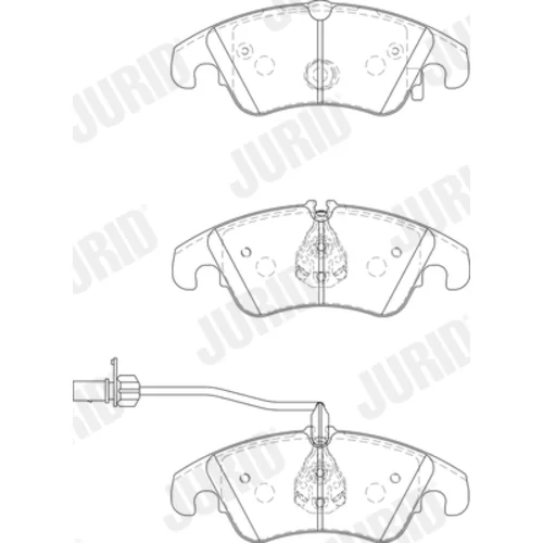 Sada brzdových platničiek kotúčovej brzdy JURID 573247JC - obr. 2