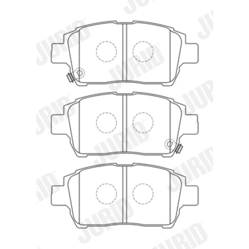 Sada brzdových platničiek kotúčovej brzdy JURID 573737J - obr. 2