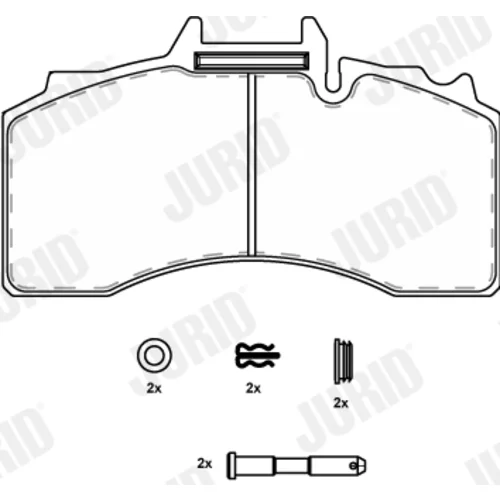 Sada brzdových platničiek kotúčovej brzdy JURID 2922809560 - obr. 1