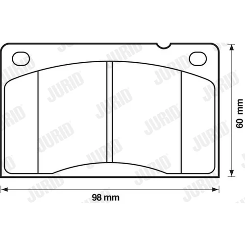 Sada brzdových platničiek kotúčovej brzdy JURID 571234D