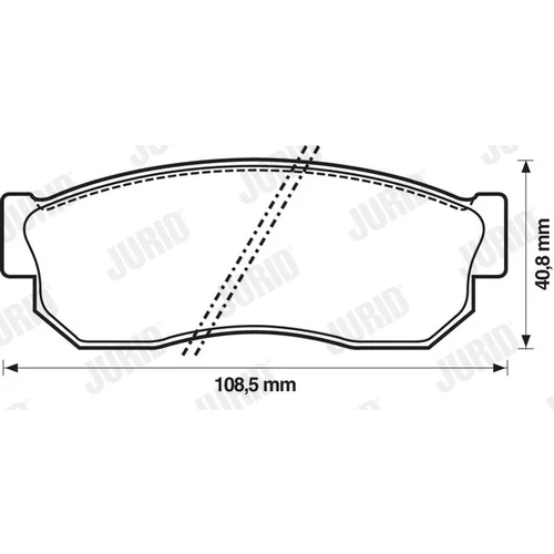 Sada brzdových platničiek kotúčovej brzdy JURID 572206J - obr. 2