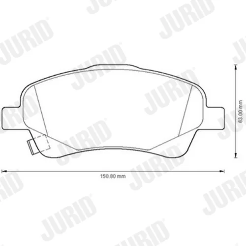 Sada brzdových platničiek kotúčovej brzdy JURID 572485J - obr. 2