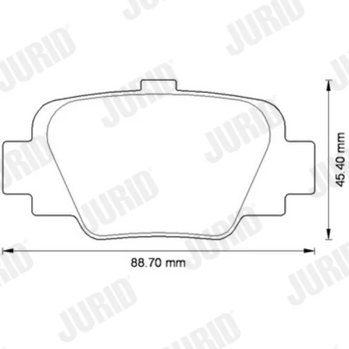 Sada brzdových platničiek kotúčovej brzdy JURID 572568J