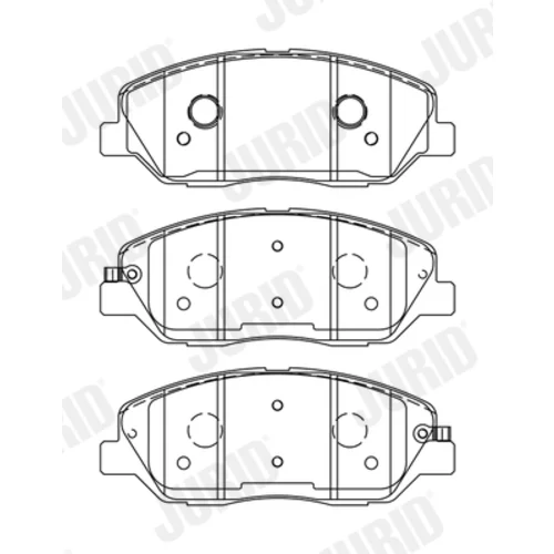 Sada brzdových platničiek kotúčovej brzdy JURID 572607J