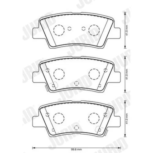 Sada brzdových platničiek kotúčovej brzdy JURID 573369J - obr. 1
