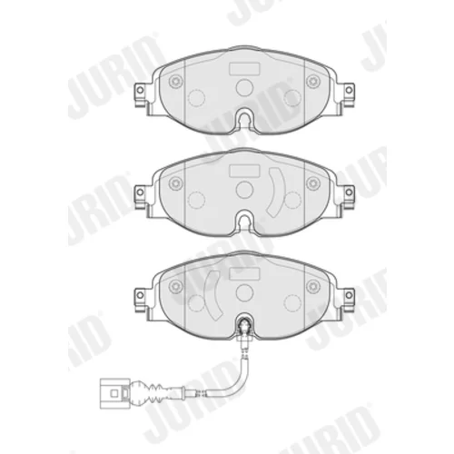 Sada brzdových platničiek kotúčovej brzdy JURID 573390J - obr. 2