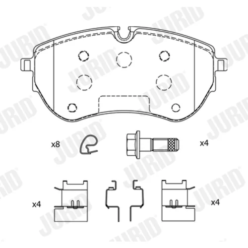 Sada brzdových platničiek kotúčovej brzdy JURID 574046J - obr. 1