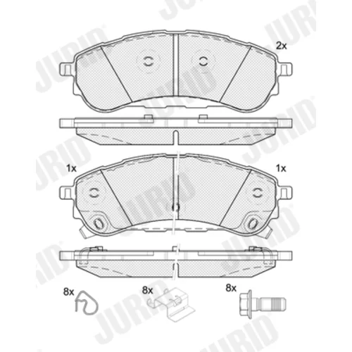 Sada brzdových platničiek kotúčovej brzdy JURID 574132J