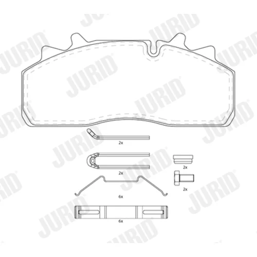 Sada brzdových platničiek kotúčovej brzdy JURID 2915905390