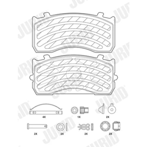 Sada brzdových platničiek kotúčovej brzdy JURID 2918305390 - obr. 1