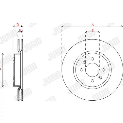 Brzdový kotúč JURID 563316JC - obr. 2