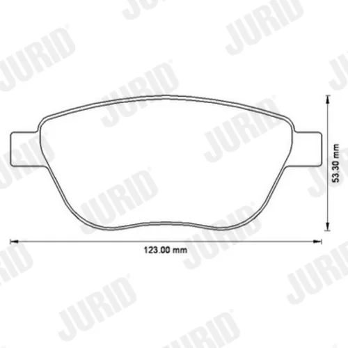 Sada brzdových platničiek kotúčovej brzdy JURID 573204J - obr. 1