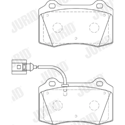 Sada brzdových platničiek kotúčovej brzdy JURID 573641J