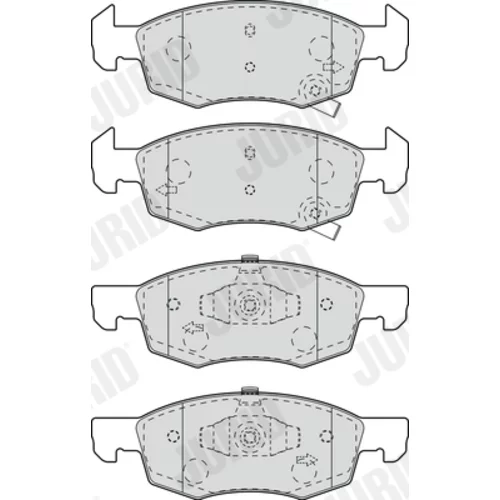 Sada brzdových platničiek kotúčovej brzdy JURID 573672J - obr. 1