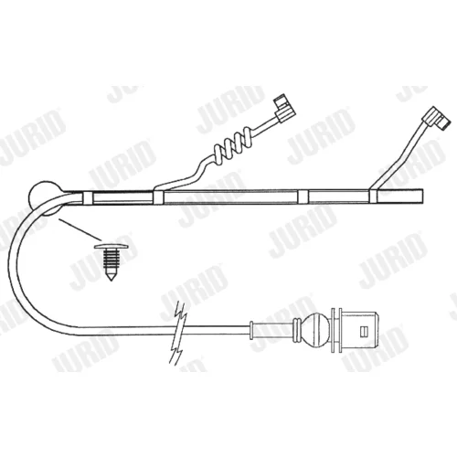 Výstražný kontakt opotrebenia brzdového obloženia JURID 587032