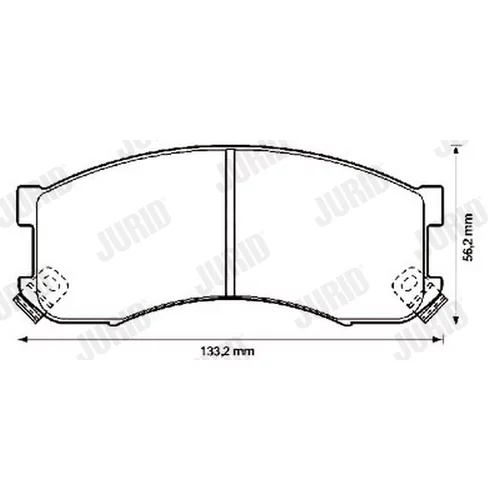 Sada brzdových platničiek kotúčovej brzdy JURID 572336J