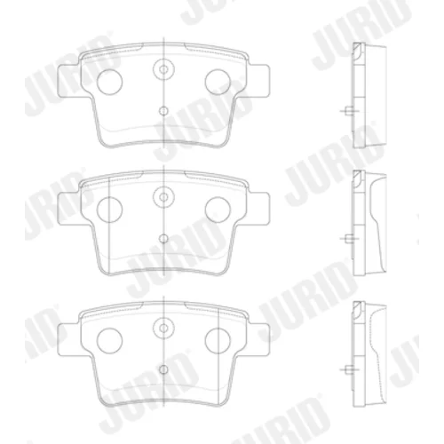 Sada brzdových platničiek kotúčovej brzdy JURID 573218J - obr. 3