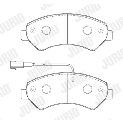 Sada brzdových platničiek kotúčovej brzdy JURID 573849J