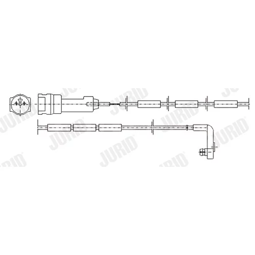 Výstražný kontakt opotrebenia brzdového obloženia JURID 581309