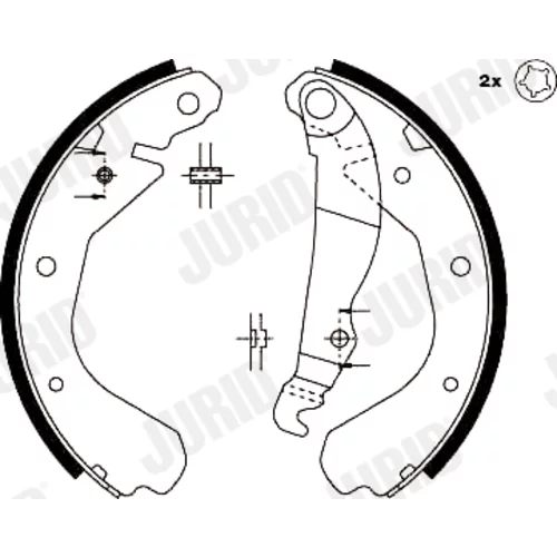 Sada brzdových čeľustí JURID 361371J - obr. 2