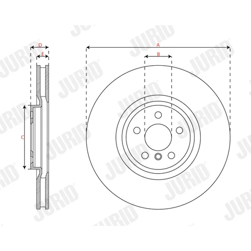 Brzdový kotúč JURID 563669JC-1 - obr. 2