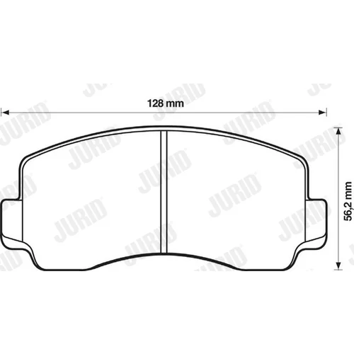 Sada brzdových platničiek kotúčovej brzdy JURID 572299J - obr. 2