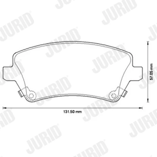 Sada brzdových platničiek kotúčovej brzdy JURID 572491J - obr. 2